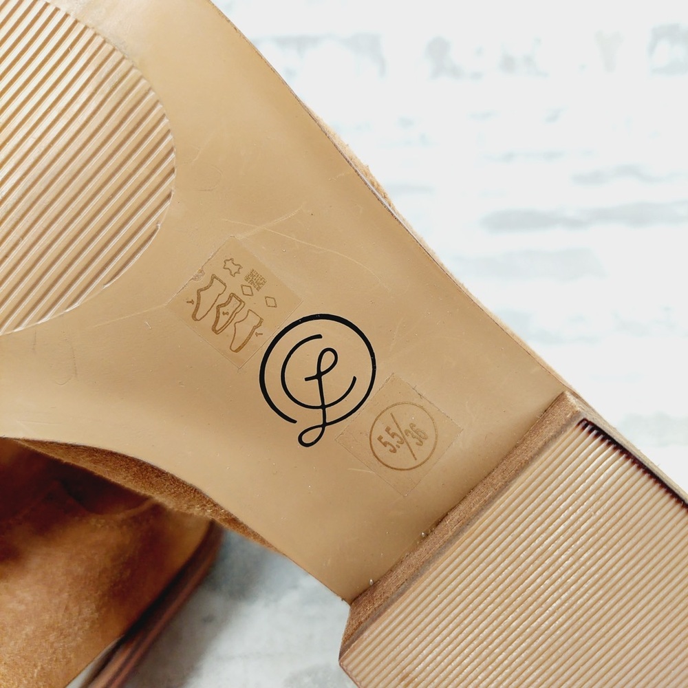 NEW Chinese Laundry Los Angeles Tan Brown Leather Western Mules V69 - Picture 9 of 12
